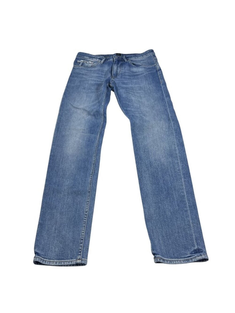 Hugo Boss Mens Blue Denim Candiani Slim Fit Jeans Size 32x32 Italian Fabric
